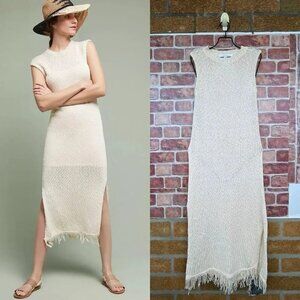 Callahan Fringe Isla Cream Column Dress size small